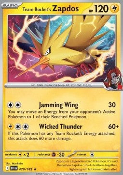 Team Rocket's Zapdos - Destined Rivals (Rare) [DRI-070] Hover Image