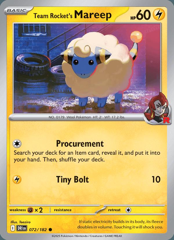 Team Rocket's Mareep - Destined Rivals (Common) [DRI-072] Hauptbild