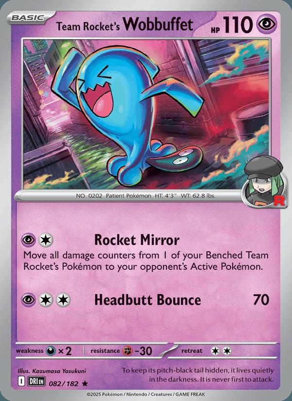 Team Rocket's Wobbuffet - Destined Rivals (Rare) [DRI-082] Main image