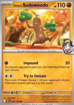 Ethan's Sudowoodo - Destined Rivals (Common) [DRI-093] Imagen principal del producto