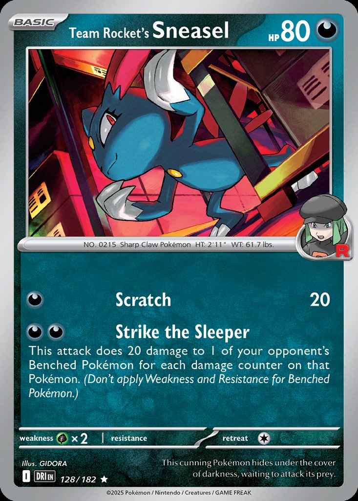 Team Rocket's Sneasel - Destined Rivals (Rare) [DRI-128] Hoofdafbeelding