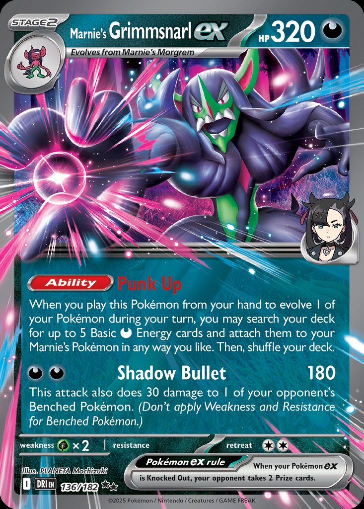 Marnie's Grimmsnarl ex - Destined Rivals (Double Rare) [DRI-136] Image principale du produit