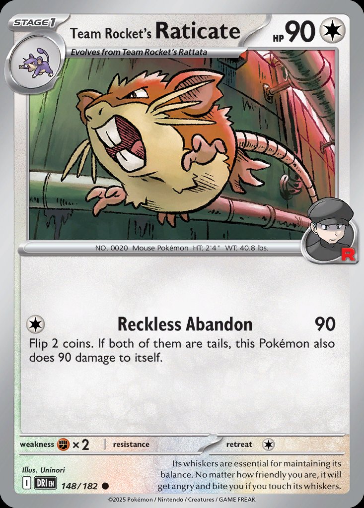 Team Rocket's Raticate - Destined Rivals (Common) [DRI-148] Hoofdafbeelding