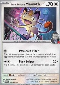 Team Rocket's Meowth - Destined Rivals (Common) [DRI-149] Hover Image