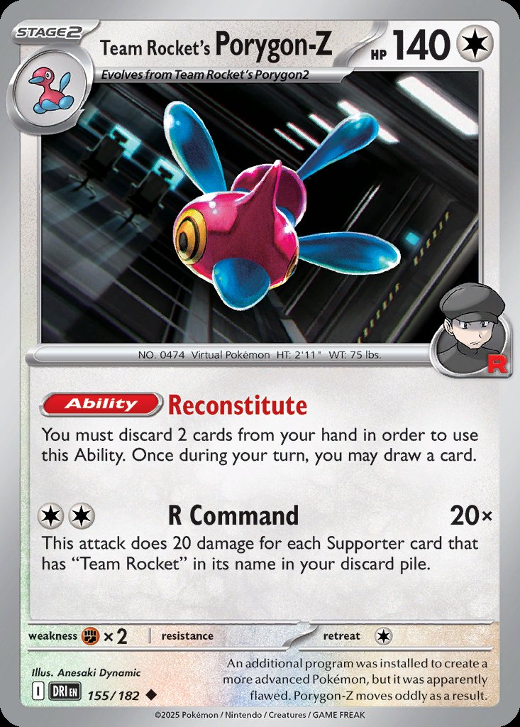 Team Rocket's Porygon-Z - Destined Rivals (Uncommon) [DRI-155] Immagine principale del prodotto