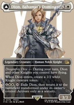 Dion, Bahamut's Dominant // Bahamut, Warden of Light (V.1) - Magic: The Gathering - FINAL FANTASY: Extras (Rare) [XFIN-376] Hover Image