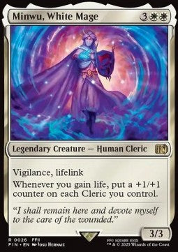Minwu, White Mage - Magic: The Gathering - FINAL FANTASY (Rare) [FIN-26] Hover Image