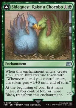Sidequest: Raise a Chocobo // Black Chocobo - Magic: The Gathering - FINAL FANTASY (Uncommon) [FIN-201] Main image
