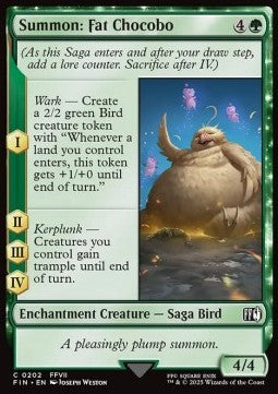 Summon: Fat Chocobo - Magic: The Gathering - FINAL FANTASY (Common) [FIN-202] Hover Image
