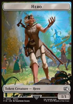 Hero Token (W 1/1) // Food Token (V.1) - Magic: The Gathering - FINAL FANTASY: Tokens (Token) [TFIN-T 2/22]