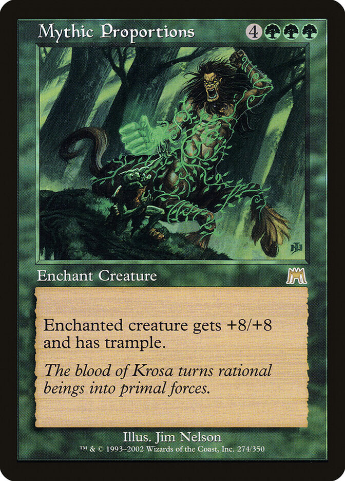 Magic-kaart Mythic Proportions ONS-274 uit Onslaught (Rare) Hoofdafbeelding