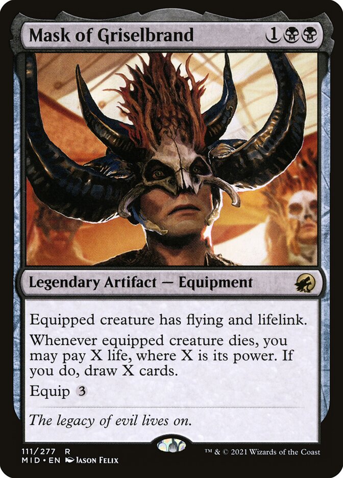 Mask of Griselbrand - Innistrad: Midnight Hunt (Rare) [MID-111] Imagen principal del producto
