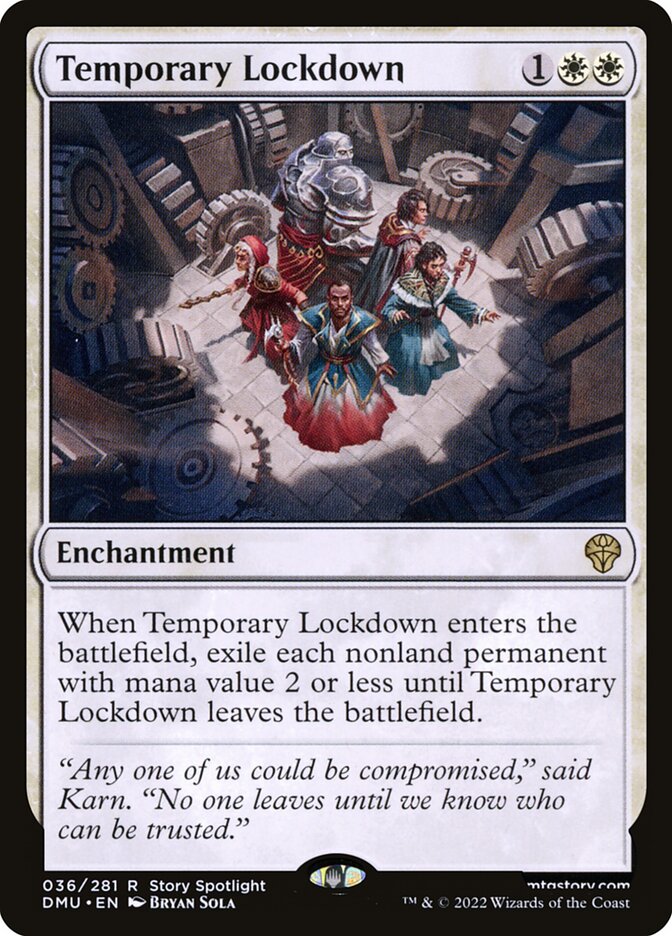 Magic-kaart Temporary Lockdown DMU-36 uit Dominaria United (Rare)