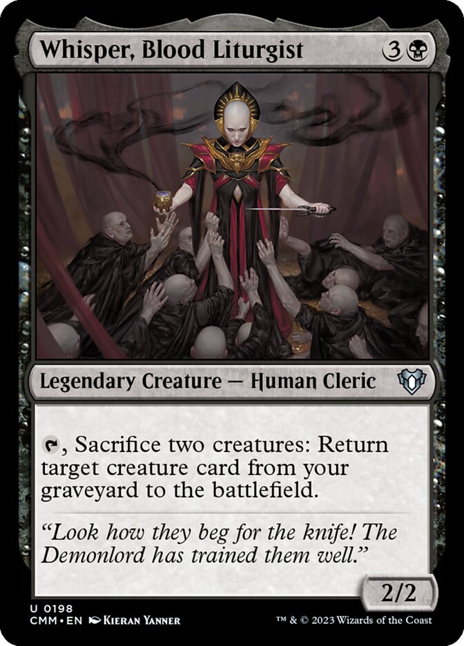 Magic-kaart Whisper, Blood Liturgist CMM-198 uit Commander Masters (Uncommon) Main image