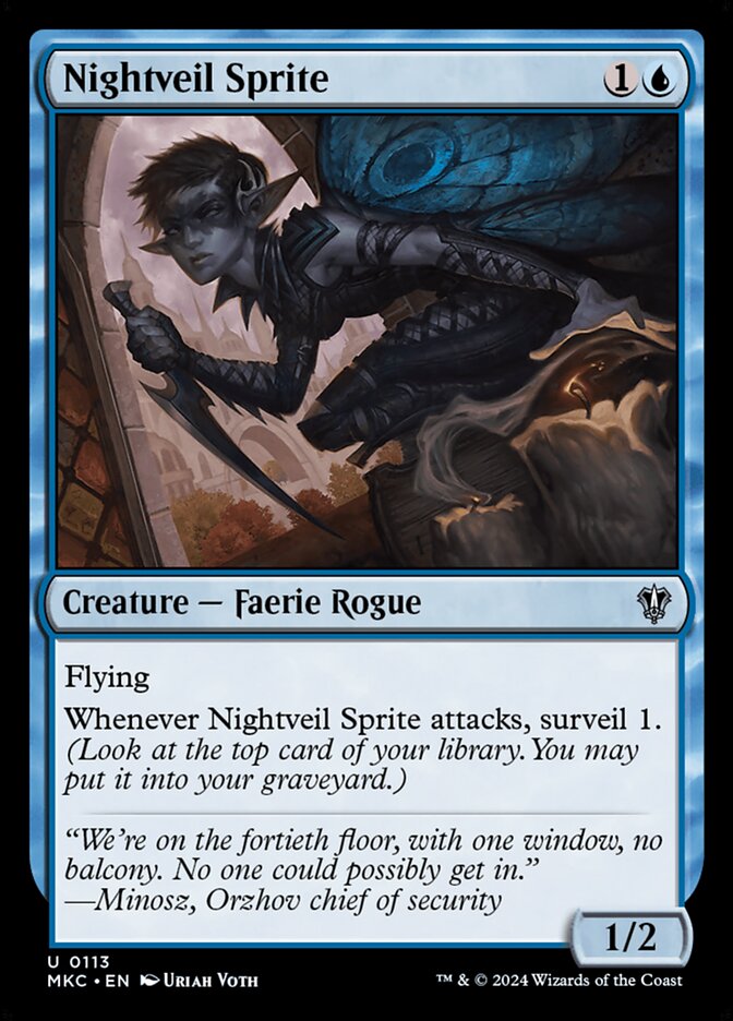 Nightveil Sprite - Commander: Murders at Karlov Manor (Uncommon) [MKC-113]