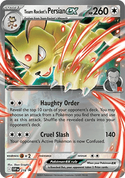 Team Rocket's Persian ex - SV Black Star Promos (Promo) [SVP-218] Immagine principale del prodotto
