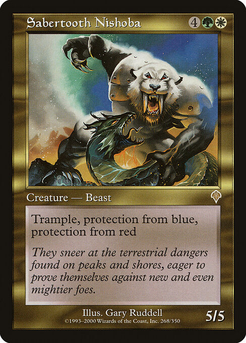 Sabertooth Nishoba – Invasion (INV-268) Magic: The Gathering card