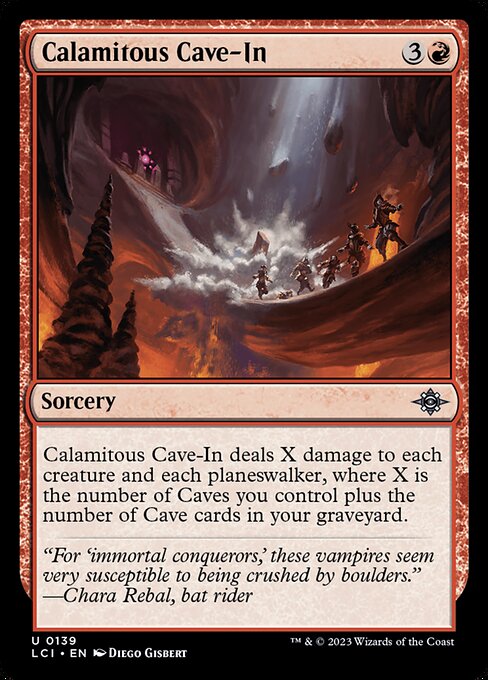 Calamitous Cave-In – The Lost Caverns of Ixalan (LCI-139) Magic: The Gathering card | LC-REM-20260804-15376225993036-8341ddd9-aac1-4773-b8ce-51e35f696263
