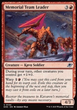 Memorial Team Leader - Edge of Eternities (Uncommon) [EOE-144] Imagen principal del producto