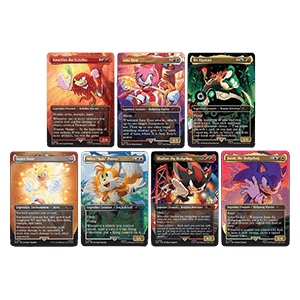 Magic The Gathering Secret Lair x Sonic Friends and Foes met zeven borderless kaarten