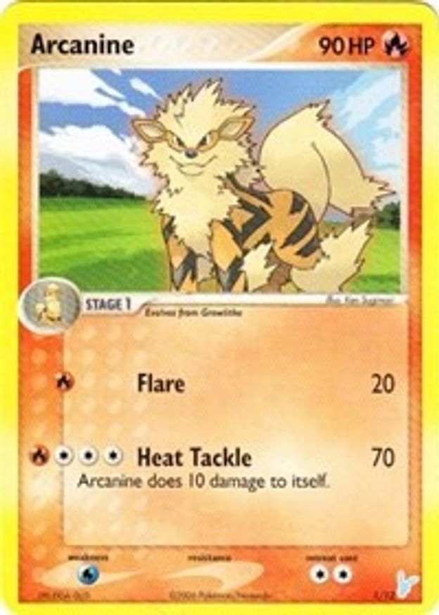 Pokémon-kaart Arcanine 1/12 Common uit de set EX Trainer Kit 2 Main image