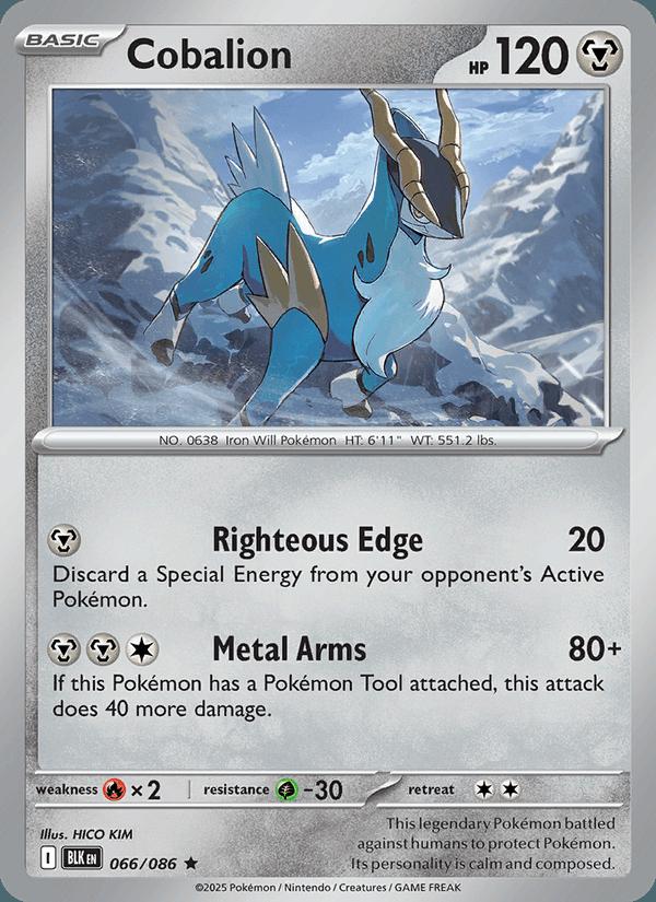 Cobalion - Black Bolt (Rare) [BLK-066] Imagen principal del producto