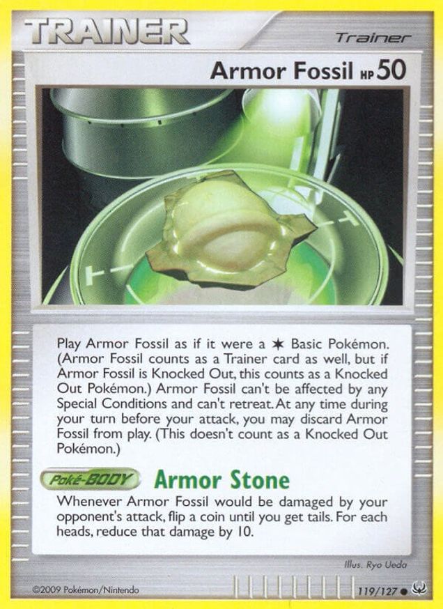 Pokémon-kaart Armor Fossil 119/127 Common uit de set Platinum