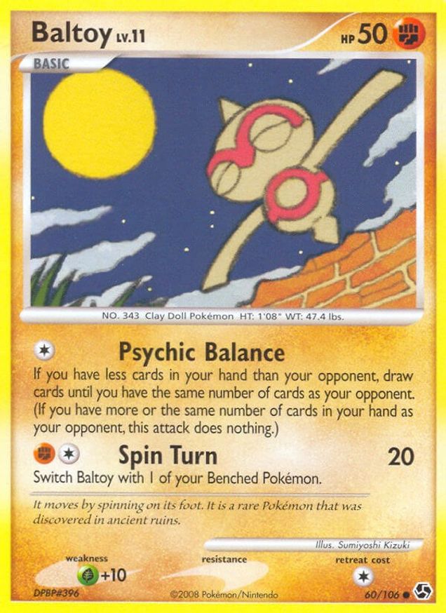 Pokémon-kaart Baltoy Lv.11 60/106 Common uit de set Great Encounters Hoofdafbeelding