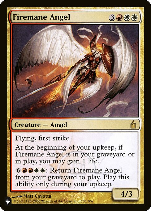 Firemane Angel – The List (PLST-RAV-205) Magic: The Gathering card | LC-REM-20260804-15151528706380-8381b983-fd95-4bf7-8013-137a5448b3a8