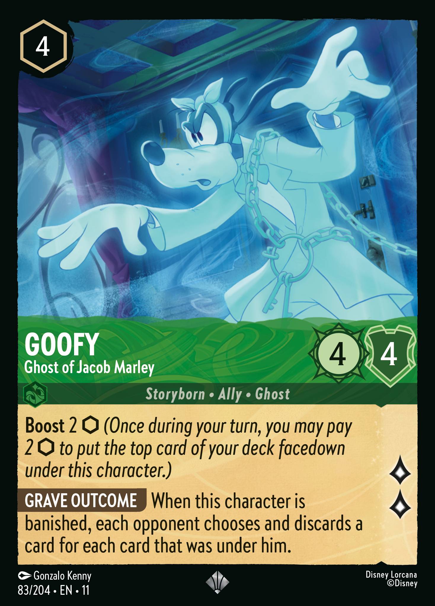 Goofy - Ghost of Jacob Marley — Winterspell (11WSP-83) Disney Lorcana card