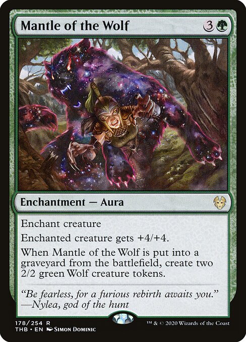 Mantle of the Wolf – Theros Beyond Death (THB-178) Magic: The Gathering card