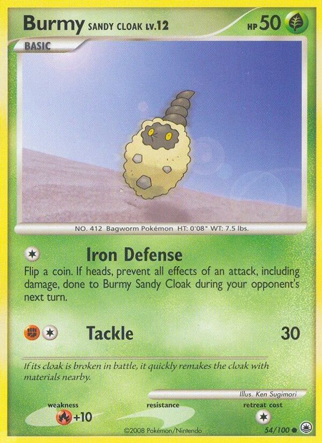 Pokémon-kaart Burmy Sandy Cloak 54/100 Common uit de set Majestic Dawn Imagen principal del producto