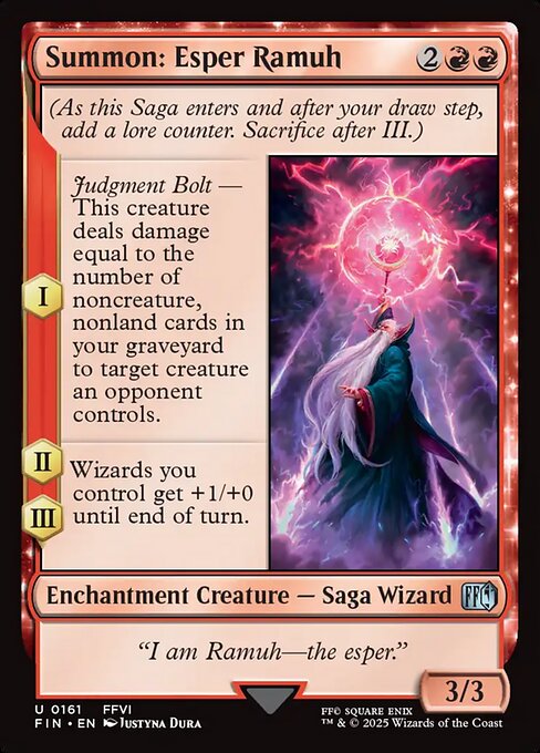 Summon: Esper Ramuh – Final Fantasy (FIN-161) Magic: The Gathering card | LC-REM-20260804-15339674206540-840659ee-1493-4190-a514-c2c9ae14e331
