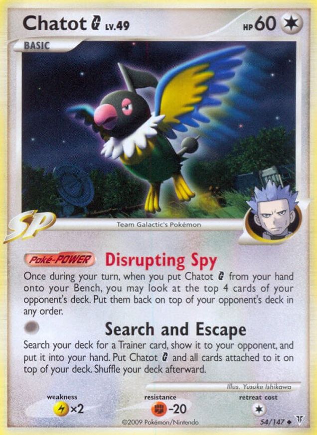 Pokémon-kaart Chatot G LV.49 54/147 Uncommon uit de set Supreme Victors Main image