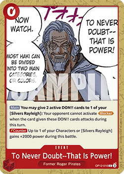 To Never Doubt--That Is Power! (OP12-016) - Legacy of the Master (Common) [OP12-016] Hoofdafbeelding