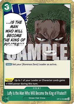 Luffy Is the Man Who Will Become the King of Pirates!!! (OP12-039) - Legacy of the Master (Rare) [OP12-039] Immagine principale del prodotto
