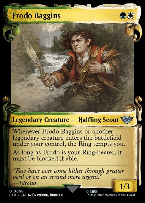 Frodo Baggins – The Lord of the Rings: Tales of Middle-earth (LTR-656) Magic: The Gathering card | LC-REM-20260804-15909433246028-8446862e-bb1f-4634-82ea-706a26667c80 Immagine principale del prodotto
