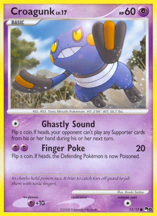 Pokémon-kaart Croagunk 13/17 Common uit de set POP Series 8 Hoofdafbeelding