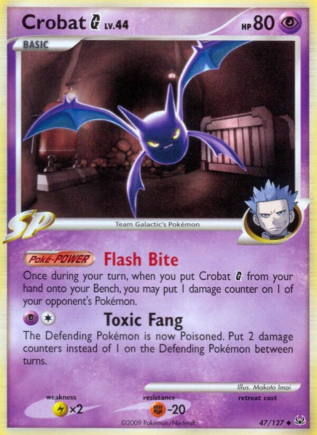 Pokémon-kaart Crobat G 47/127 Uncommon uit de set Platinum Hoofdafbeelding