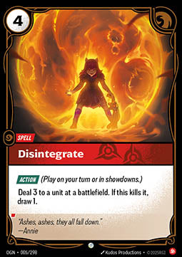 Disintegrate - Origins (Common) [OGN-005] Immagine principale del prodotto