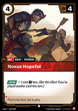 Noxus Hopeful - Origins (Common) [OGN-012] Hoofdafbeelding