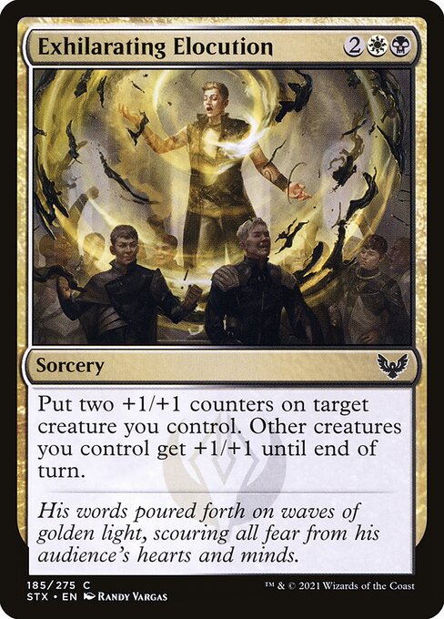 Exhilarating Elocution – Strixhaven: School of Mages (STX-185) Magic: The Gathering card Hauptbild