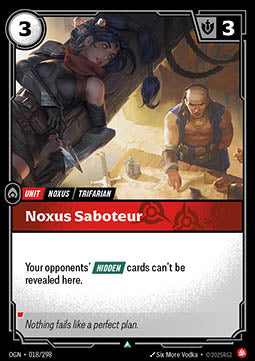 Noxus Saboteur - Origins (Uncommon) [OGN-018] Imagen principal del producto