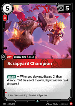 Scrapyard Champion - Origins (Uncommon) [OGN-020] Immagine principale del prodotto