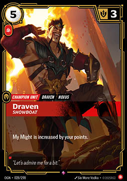 Draven, Showboat - Origins (Rare) [OGN-028] Hauptbild