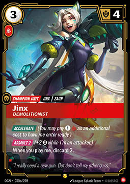 Jinx, Demolitionist (V.2 - Showcase) - Origins (Showcase) [OGN-030a] Image principale du produit
