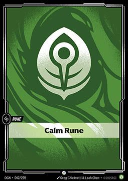 Calm Rune (V.1 - Common) - Origins (Common) [OGN-042] Immagine principale del prodotto