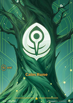 Calm Rune (V.2 - Showcase) - Origins (Showcase) [OGN-042a] Image principale du produit