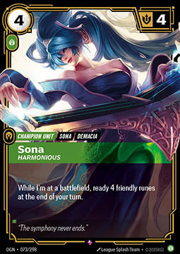 Sona, Harmonious - Origins (Rare) [OGN-073] Hauptbild