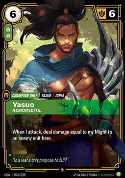 Yasuo, Remorseful (V.1 - Rare) - Origins (Rare) [OGN-076] Hauptbild